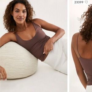 Free People Blue Sleeveless V-Neck Cami